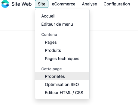 parametrage site web